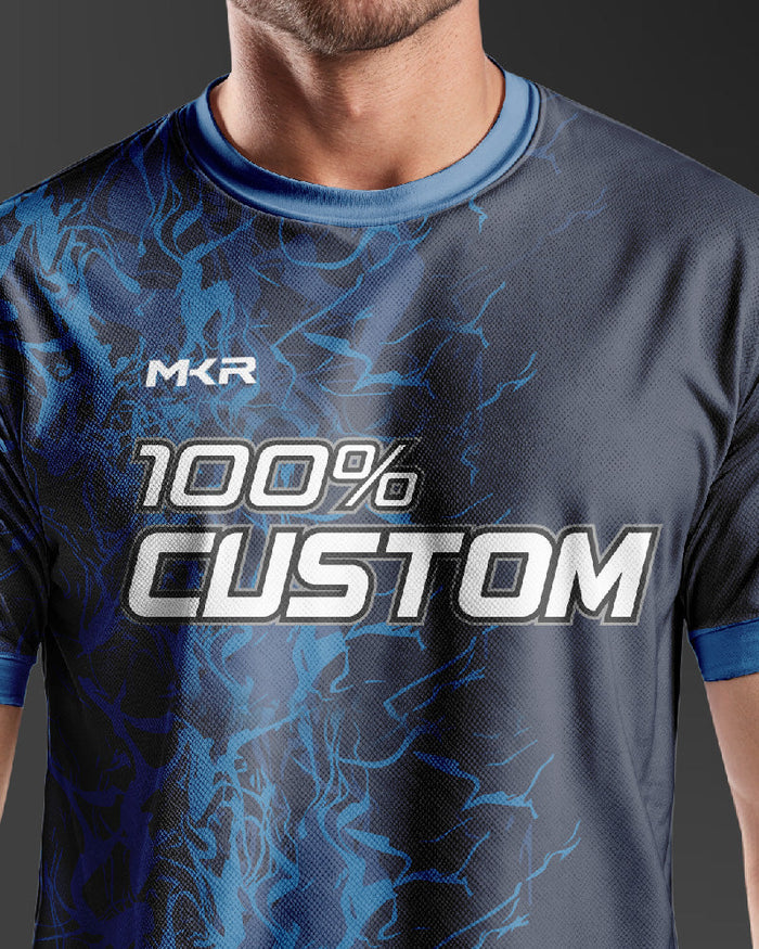 Close up of custom team jersey